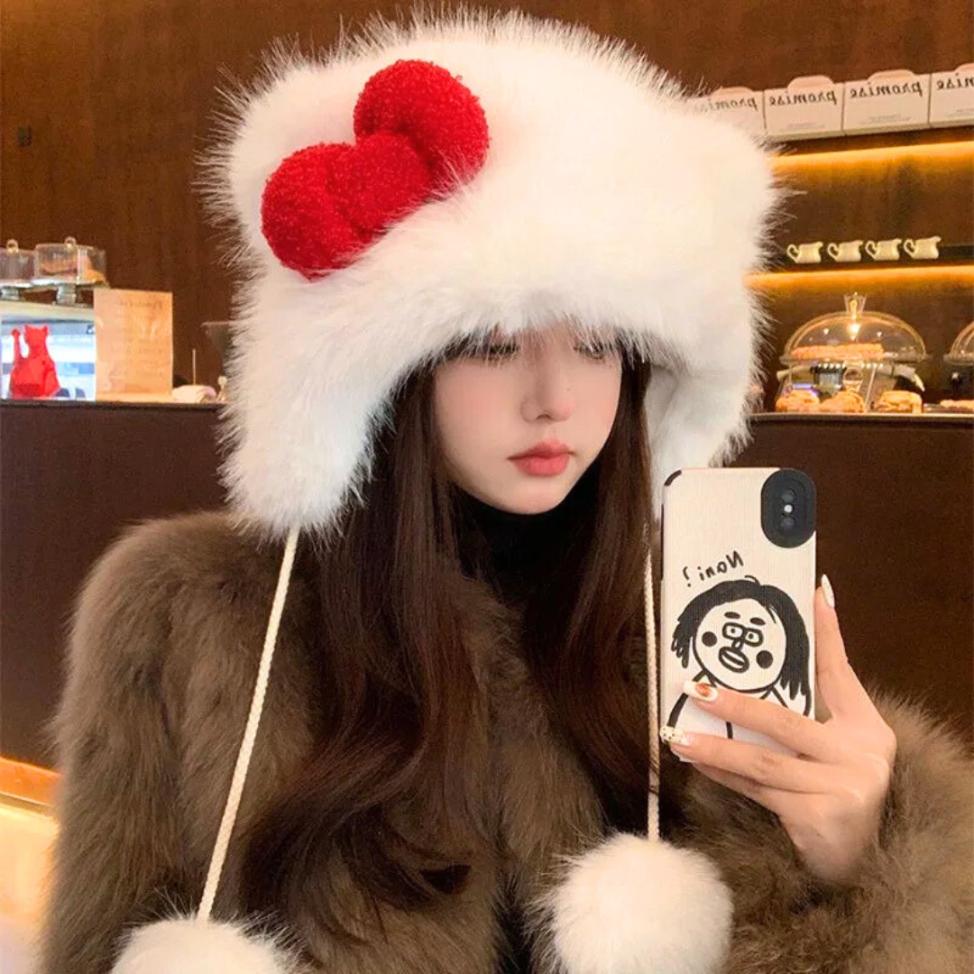 Image of Fluffy Hello Kitty Winter Hat